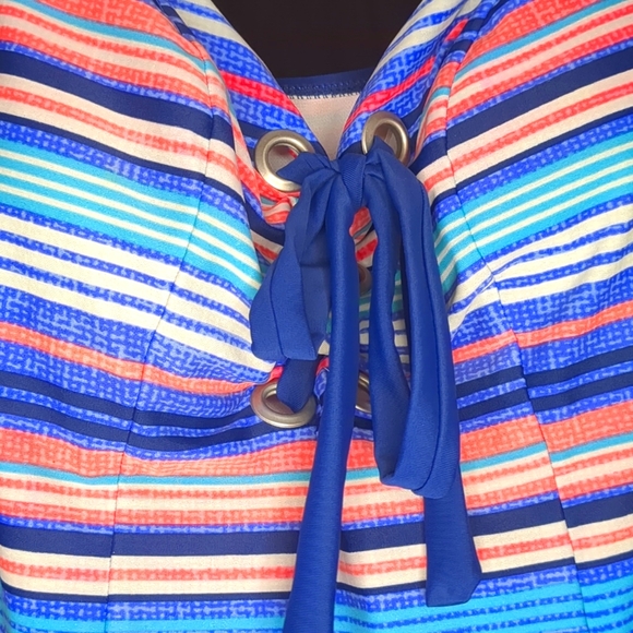 Time and Tru multicolor striped women's swimsuit - Picture 3 of 6